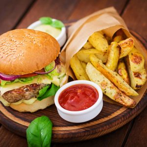 Combo hamburguesa con queso